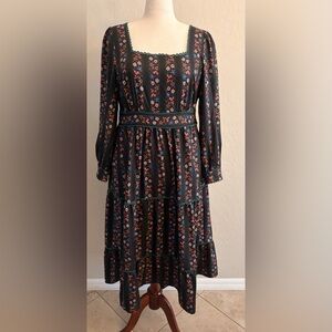NWOT BloomChic Black Floral Long Sleeve Dress